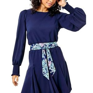 NWT Lilly Pulitzer Lorella Stretch Dress Navy